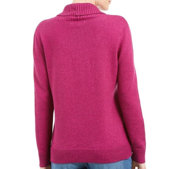 Karen Scott Cotton Marl Shawl Collar Sweater - Picture 2 of 3